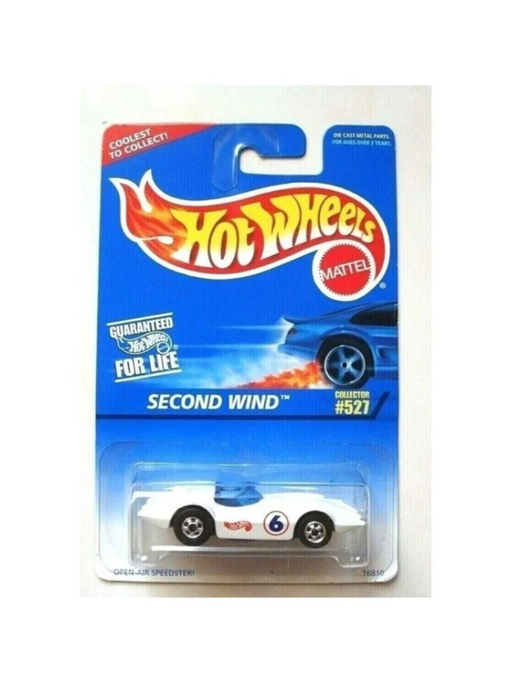 Vintage Die Cast Hot Wheels 1996 Second Wind Collector 527 Open-Air Speedster